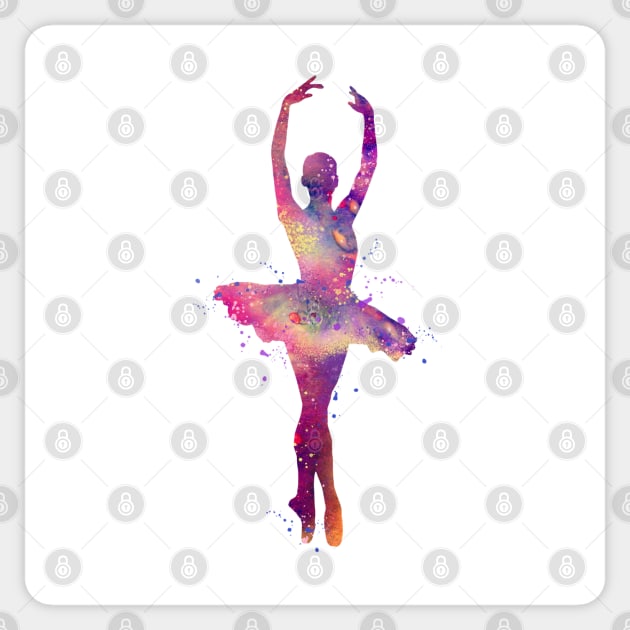 Girl Ballerina Watercolor Sticker by LotusGifts